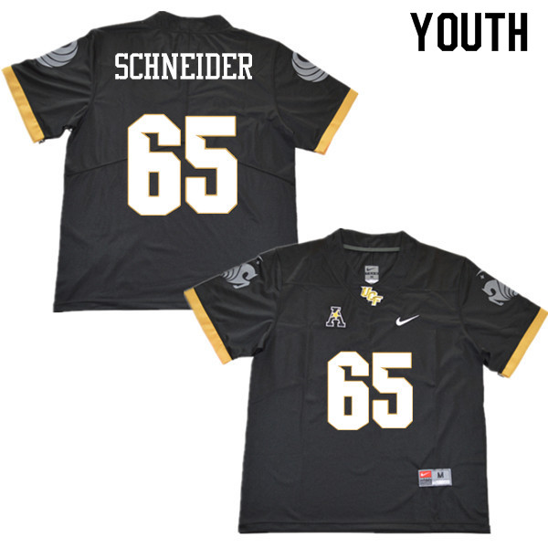 Youth #65 Cole Schneider UCF Knights College Football Jerseys Sale-Black